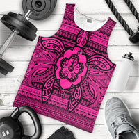 Hawaiian Turtle Polyensian Tribal Tank Top Pink AH - Polynesian Pride