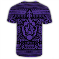 Hawaiian Turtle Polynesian Tribal T Shirt Purple AH - Polynesian Pride