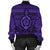 Hawaiian Turtle Polynesian Tribal Bomber Jacket Purple AH - Polynesian Pride