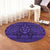 Hawaiian Turtle Polynesian Tribal Round Carpet Purple AH - Polynesian Pride