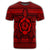 Hawaiian Turtle Polynesian Tribal T Shirt Red AH - Polynesian Pride