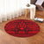 Hawaiian Turtle Polynesian Tribal Round Carpet Red AH - Polynesian Pride