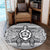 Hawaiian Turtle Polynesian Tribal Round Carpet White AH - Polynesian Pride