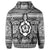 Hawaiian Turtle Polyensian Tribal Hoodie White - Polynesian Pride