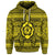 Custom Hawaiian Turtle Polyensian Tribal Hoodie Yellow - Polynesian Pride