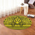 Hawaiian Turtle Polynesian Tribal Round Carpet Yellow AH - Polynesian Pride