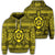 Hawaiian Turtle Polyensian Tribal Hoodie Yellow Unisex Art - Polynesian Pride