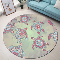 Hawaiian Turtle Polynesian Round Carpet - AH - Polynesian Pride