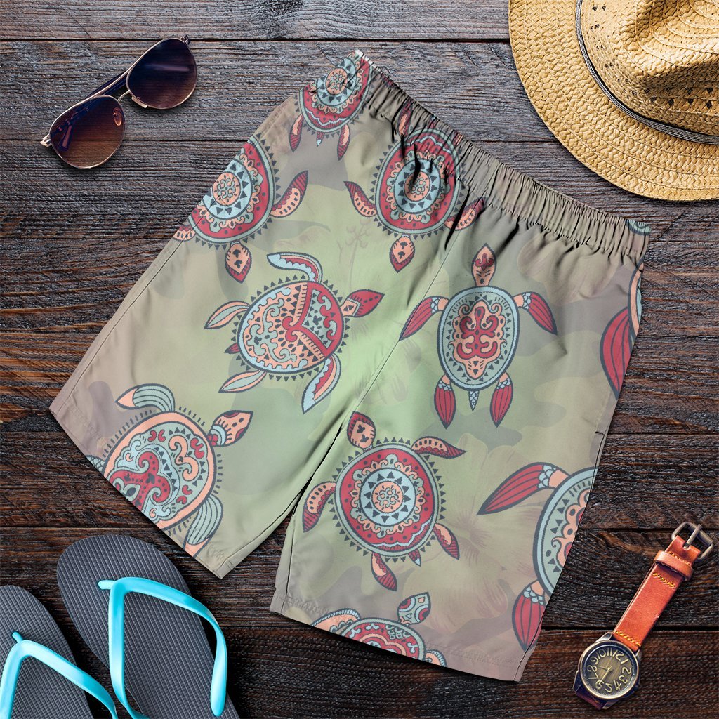 Hawaiian Turtle Polynesian Men's Shorts - AH Art - Polynesian Pride