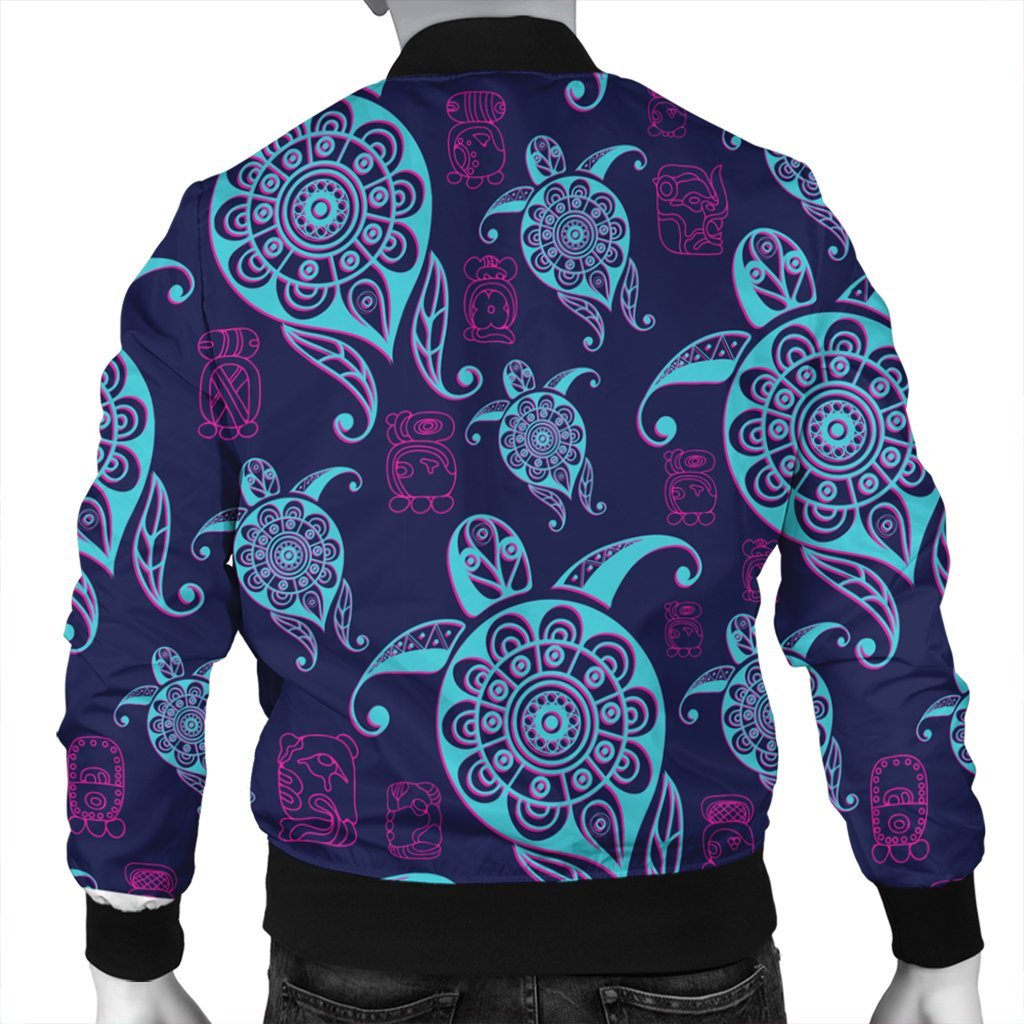 Hawaiian Turtle Polynesian Neon Bomber Jacket - AH - Polynesian Pride