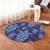 Hawaiian Turtle Polynesian Neon Round Carpet - AH - Polynesian Pride