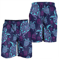 Hawaiian Turtle Polynesian Neon Men's Shorts - AH - Polynesian Pride