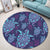 Hawaiian Turtle Polynesian Neon Round Carpet - AH - Polynesian Pride