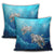 Hawaiian Turtle Swim With Fish In The Ocean Polynesian Pillow Covers - AH - Polynesian Pride