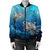 Hawaiian Turtle Swim With Fish In The Ocean Polynesian Bomber Jacket - AH - Polynesian Pride