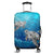 Hawaiian Turtle Swim With Fish In The Ocean Polynesian Luggage Covers - AH Black - Polynesian Pride