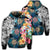 Hawaiian Turtle Swimming Wave Plumeria Hibiscus Polynesian Hoodie Garden Style Unisex Art - Polynesian Pride