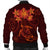 Hawaiian Turtles Hibiscus Plumeria Polynesian Bomber Jacket - Red - AH - Polynesian Pride