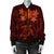 Hawaiian Turtles Hibiscus Plumeria Polynesian Bomber Jacket - Red - AH - Polynesian Pride