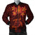 Hawaiian Turtles Hibiscus Plumeria Polynesian Bomber Jacket - Red - AH Black Unisex - Polynesian Pride