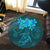 Hawaiian Turtles Hibiscus Plumeria Polynesian Round Carpet - Turquoise - AH - Polynesian Pride