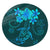 Hawaiian Turtles Hibiscus Plumeria Polynesian Round Carpet - Turquoise - AH Round Carpet Luxurious Plush - Polynesian Pride