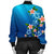 Hawaiian Tuttle And Plumeria Flower In The Sea Polynesian Bomber Jacket - AH - Polynesian Pride