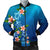 Hawaiian Tuttle And Plumeria Flower In The Sea Polynesian Bomber Jacket - AH Black Unisex - Polynesian Pride