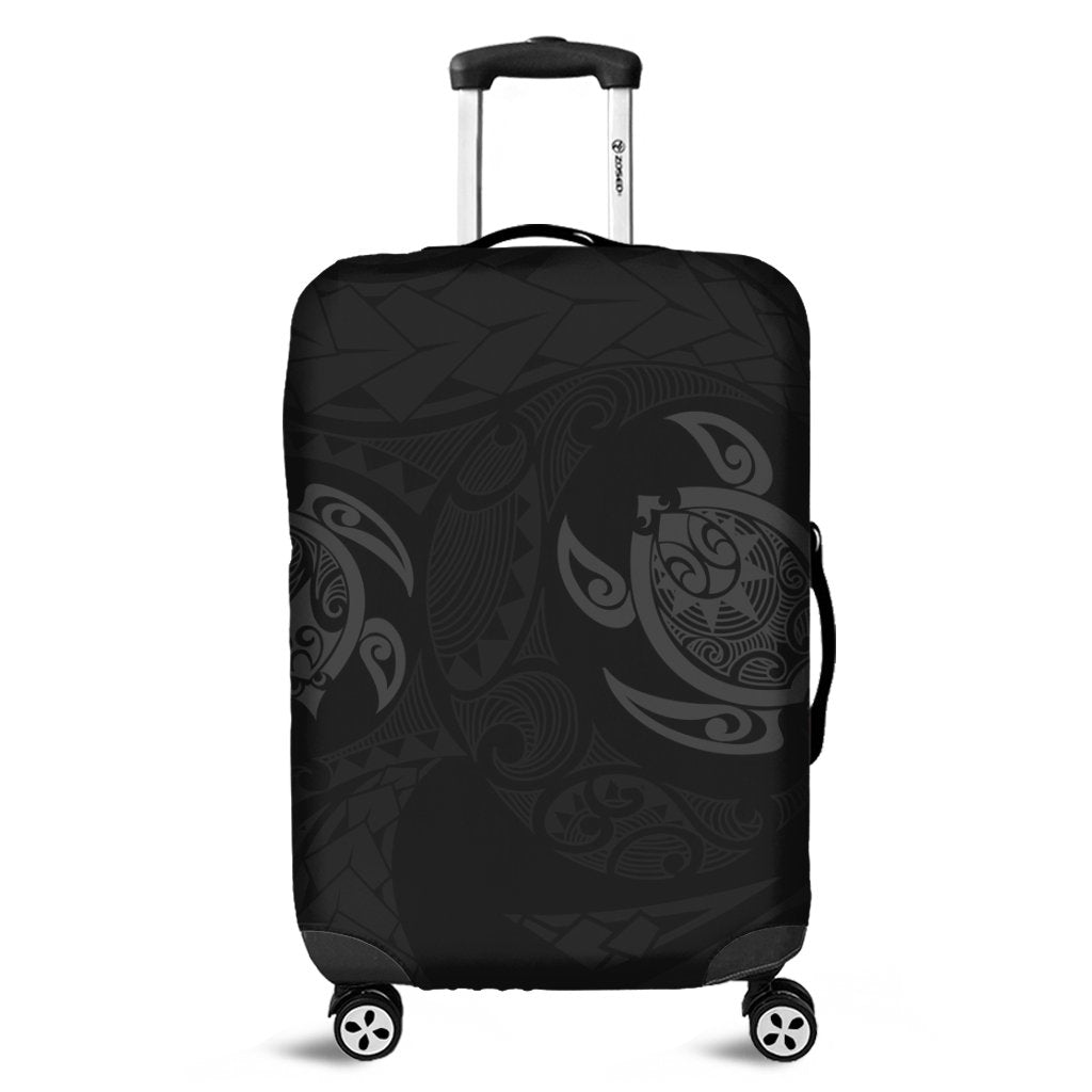 Hawaiian Two Turtle Polynesian Luggage Covers Gray AH Black - Polynesian Pride