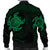 Hawaiian Two Turtle Polynesian Bomber Jacket Green AH - Polynesian Pride