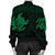 Hawaiian Two Turtle Polynesian Bomber Jacket Green AH - Polynesian Pride