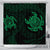 Hawaiian Two Turtle Polynesian Shower Curtain Green AH 177 x 172 (cm) Black - Polynesian Pride