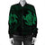 Hawaiian Two Turtle Polynesian Bomber Jacket Green AH - Polynesian Pride