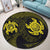 Hawaiian Two Turtle Polynesian Round Carpet Yellow AH - Polynesian Pride