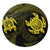 Hawaiian Two Turtle Polynesian Round Carpet Yellow AH Round Carpet Luxurious Plush - Polynesian Pride