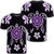 Hawaiian Violet Turtle Plumeria T Shirt AH Unisex Black - Polynesian Pride