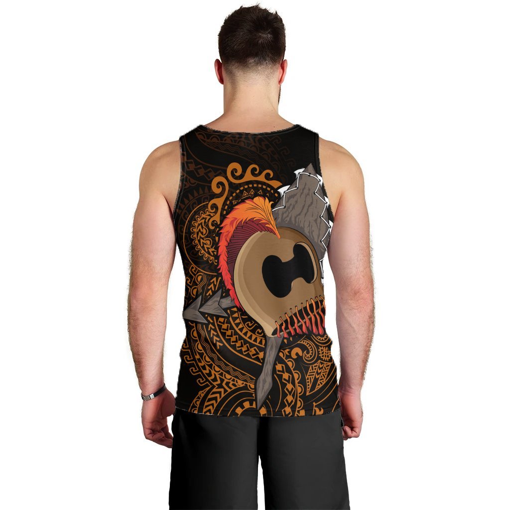 Hawaiian Warrior Helmet Kanaka Polynesian Tank Top - AH - Polynesian Pride