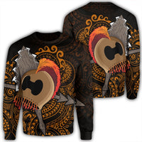 Hawaiian Warrior Helmet Kanaka Polynesian Sweatshirt - AH Unisex Black - Polynesian Pride