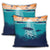 Hawaiian Whale And Turtle In Sunset Polynesian Pillow Covers - AH - Polynesian Pride