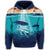 Hawaiian Whale and Turtle In Sunset Polynesian Hoodie - Polynesian Pride