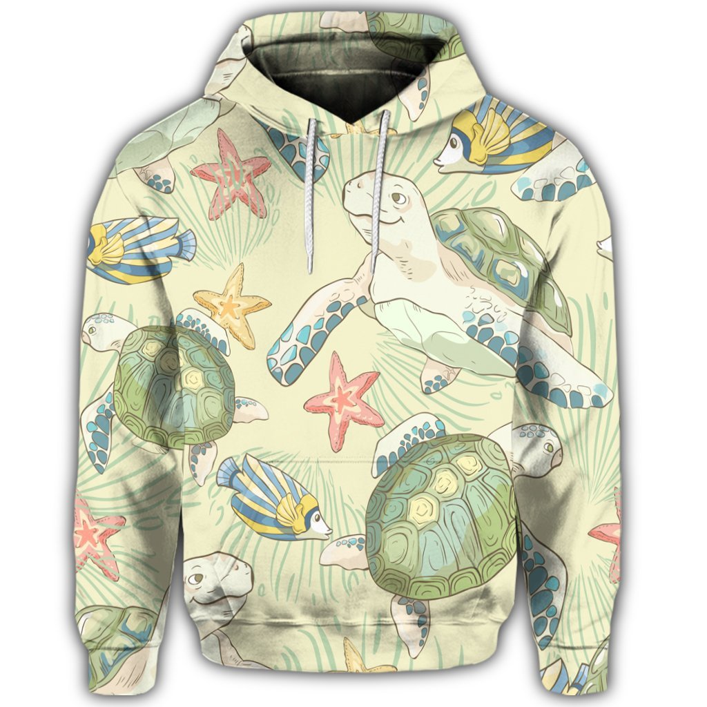 Hawaiian World Animals In Sea Hoodie - Polynesian Pride
