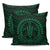Hawaiian Kakau Honu Arc Green Polynesian Pillow Covers One Size Zippered Pillow Cases 18"x 18" (Twin Sides) (Set of 2) Green - Polynesian Pride