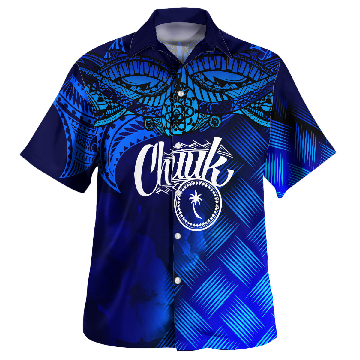 Chuuk Polynesian Hawaiian Shirt - Lauhala Coat Of Arms - Polynesian Pride