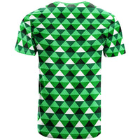 Hawaii Custom T Shirt Green Hawaiian Tribal Seamless Pattern Basic Style - Polynesian Pride