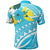 Hawaii Polo Shirt Polynesian Pattern Aquamarine Stone Color - Polynesian Pride