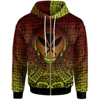 Hawaii Zip up Hoodie Polynesian Circle Pattern Unisex Reggae - Polynesian Pride