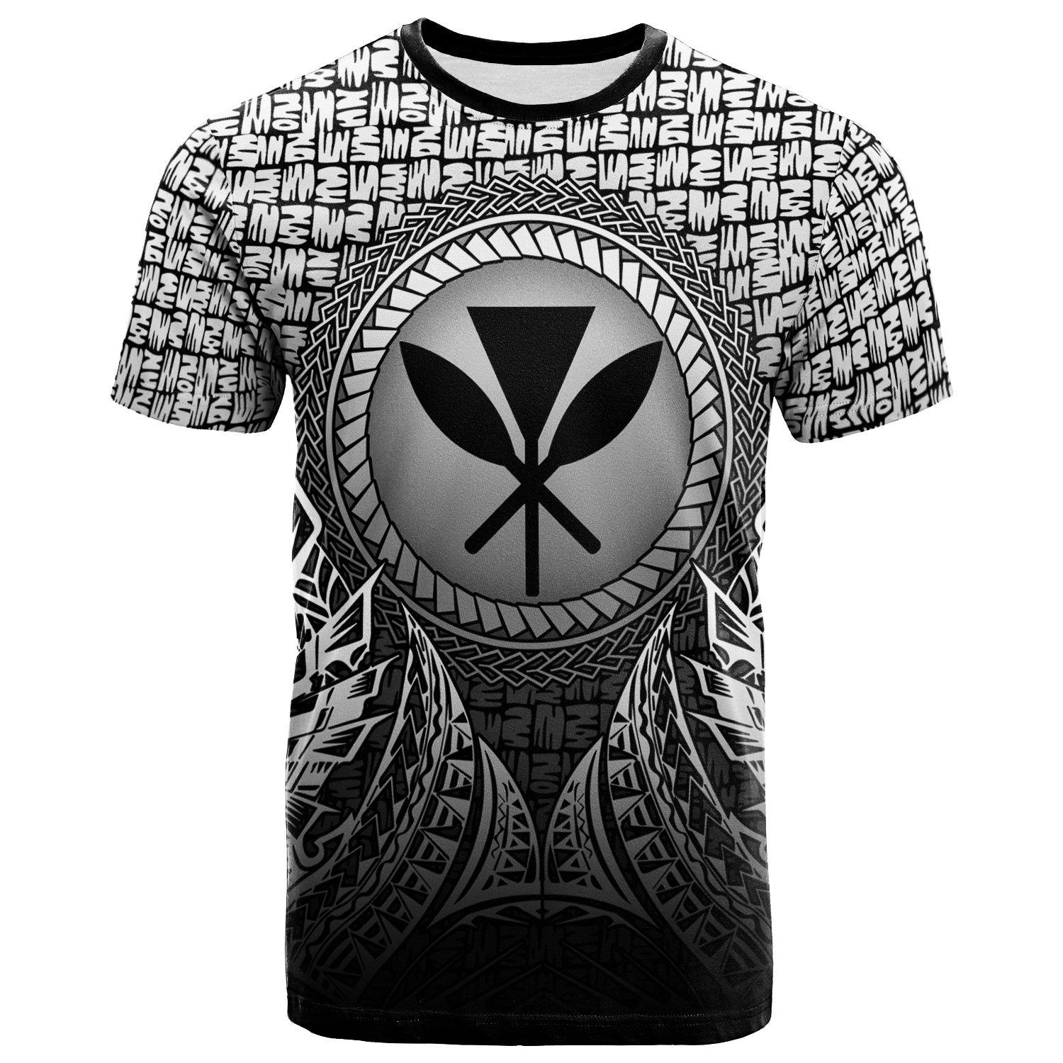 Hawaii T Shirt Polynesian Circle Pattern Black Unisex Black - Polynesian Pride