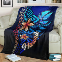 Hawaii Premium Blanket - Vintage Tribal Mountain - Polynesian Pride