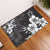 Hibiscus And Plumeria B&W Door Mat AH Door Mat Black - Polynesian Pride