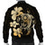 Hibiscus Plumeria Mix Polynesian Turtle Bomber Jacket - AH - Polynesian Pride